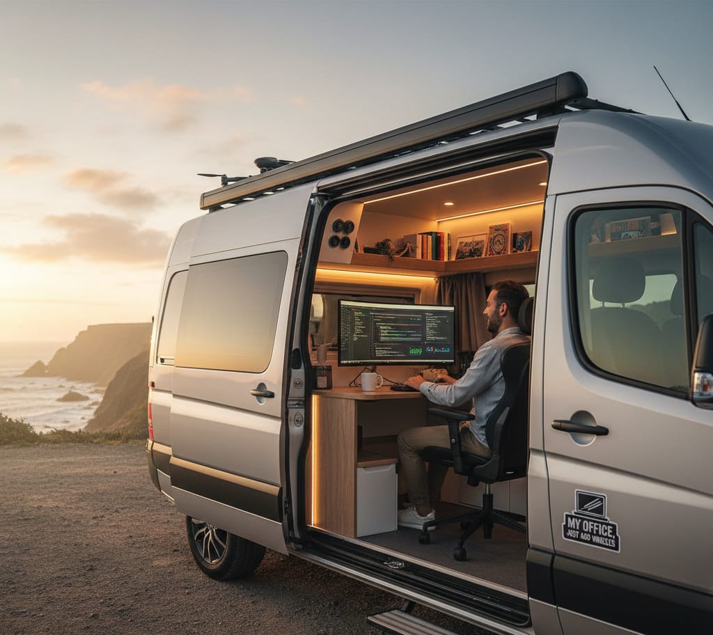 O teu escritório não precisa de paredes -só de rodas: profissões compatíveis com a vida de auto caravanista.